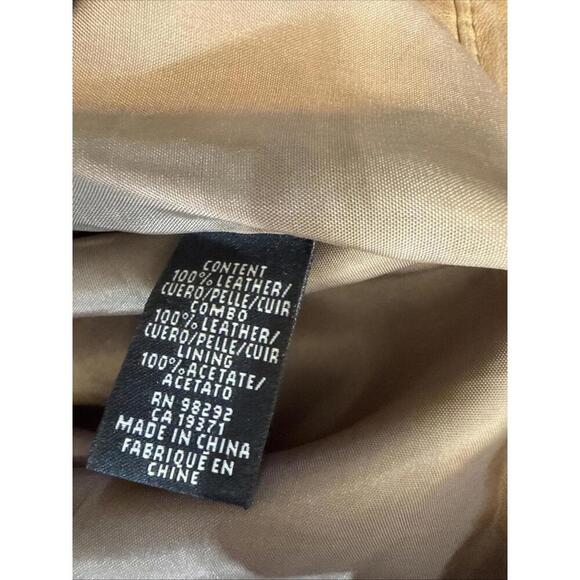 Tibi Brown 100% Lamb Leather Shorts Designer City Chic Classic Front Zip Lined 4 - Picture 3 of 15